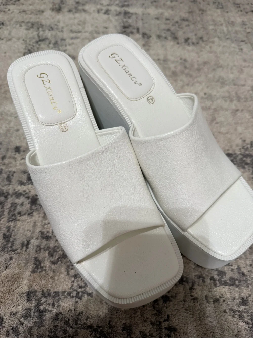 White Platform sandals